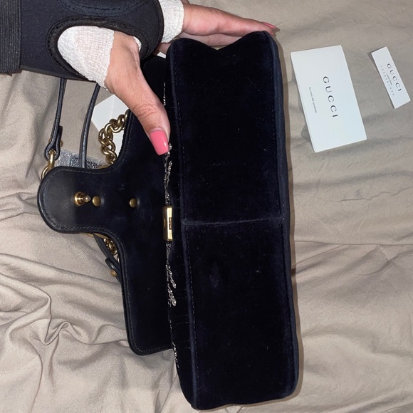 Gucci GG marmont crystal embellished velvet Crossbody bag - Picture 16 of 17